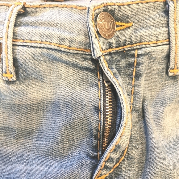 True Religion Becca Mid Rise Bootcut Light Wash Blue Denim Women's Jeans Size 28 - Picture 11 of 15